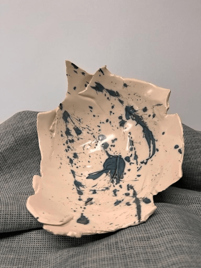 Coupelle décorative "Splatters d'Ivoire"
