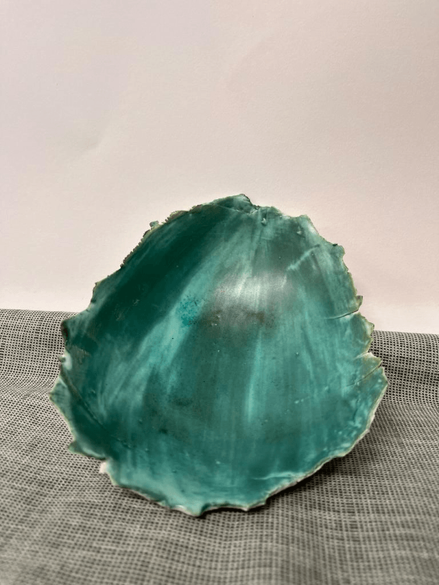 Coupelle décorative "Feuille d'Émeraude"