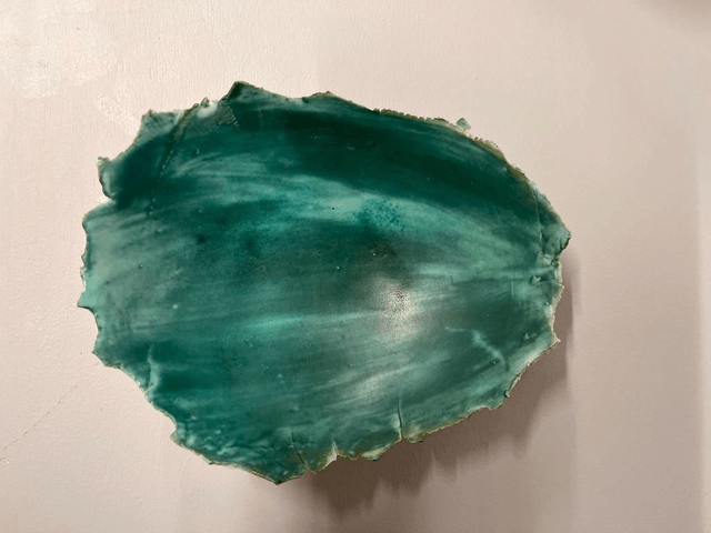 Coupelle décorative "Feuille d'Émeraude"