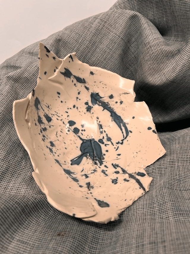 Coupelle décorative "Splatters d'Ivoire"
