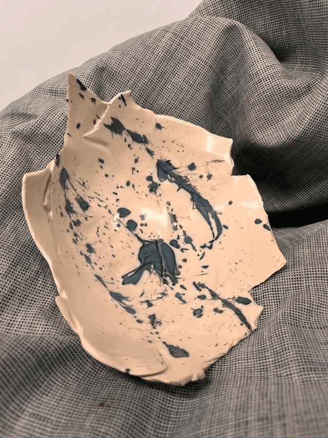 Coupelle décorative &quot;Splatters d&#039;Ivoire&quot;
